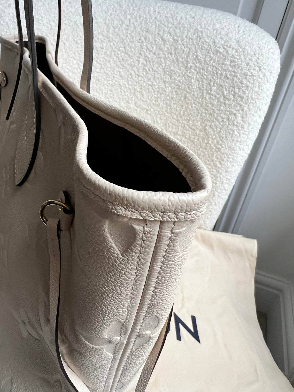 Louis Vuitton Neverfull MM Creme Empreinte (RRP £1,940)