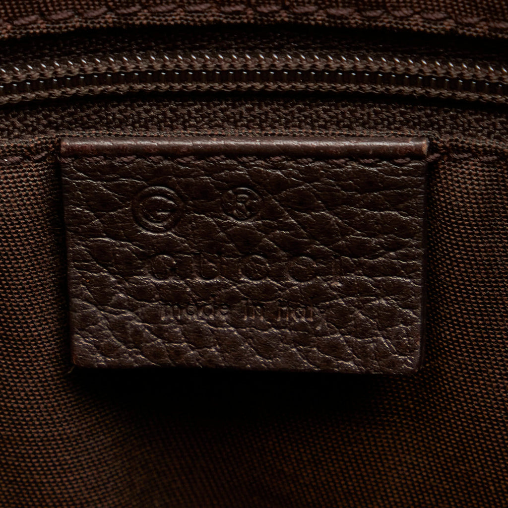 Brown Gucci GG Crystal Charm Tote Bag