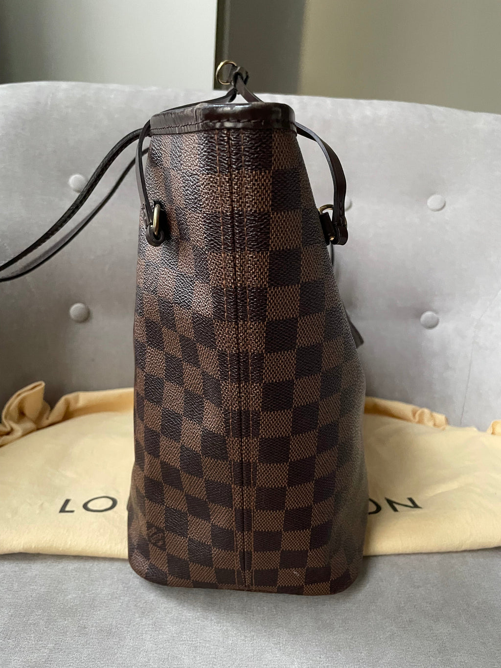 Louis Vuitton Neverfull MM Damier Ebene Cherry Interior (RRP £1,410)