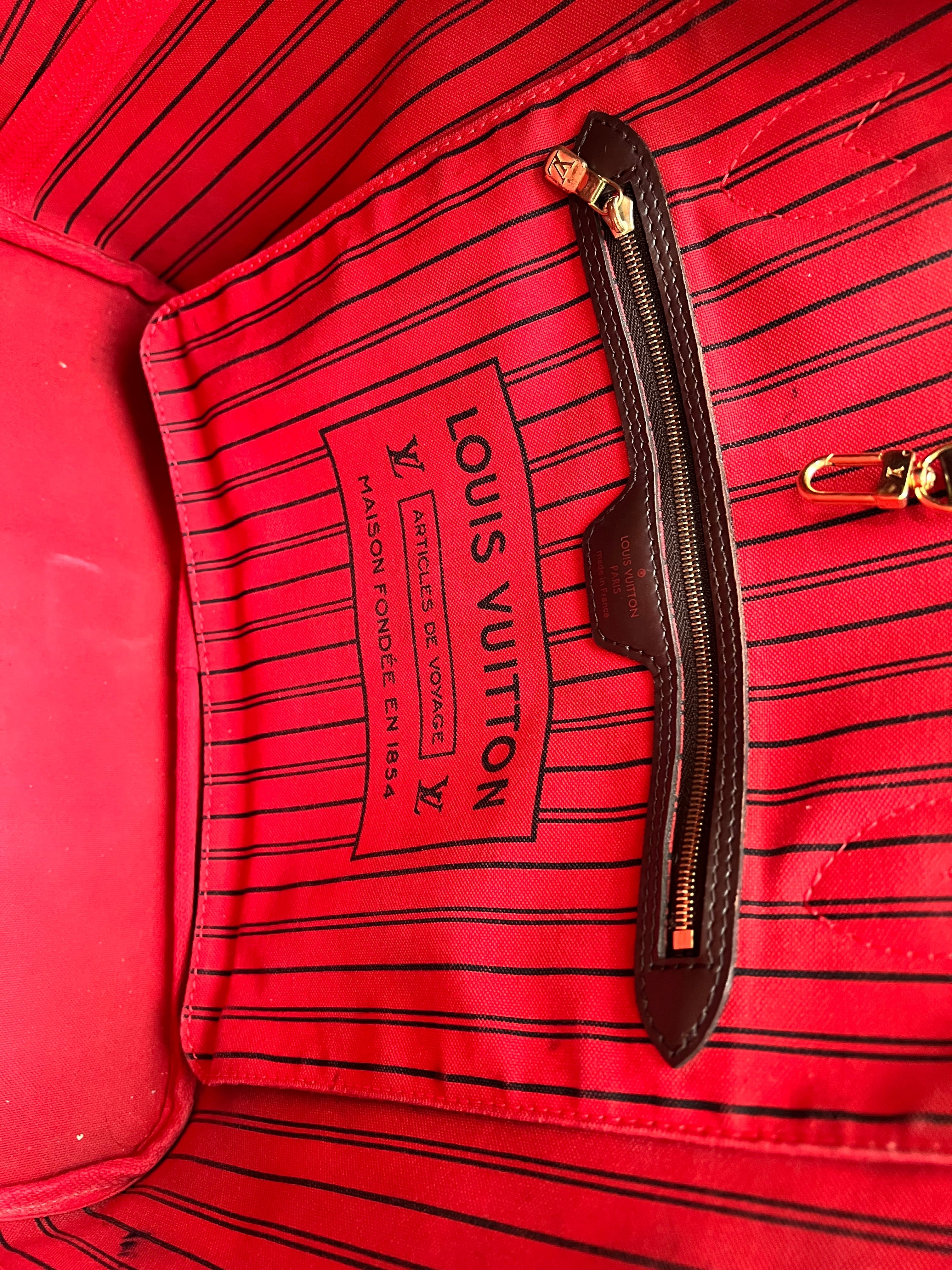 Louis Vuitton Neverfull MM Damier Ebene Cherry Interior (RRP £1,410)