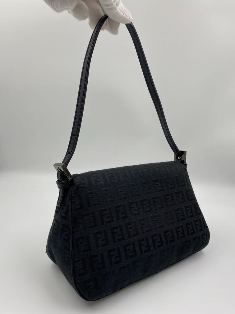 Fendi Zucca Baguette Bag - Black