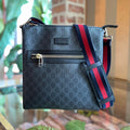 GUCCI GG Supreme Web Small Black Messenger