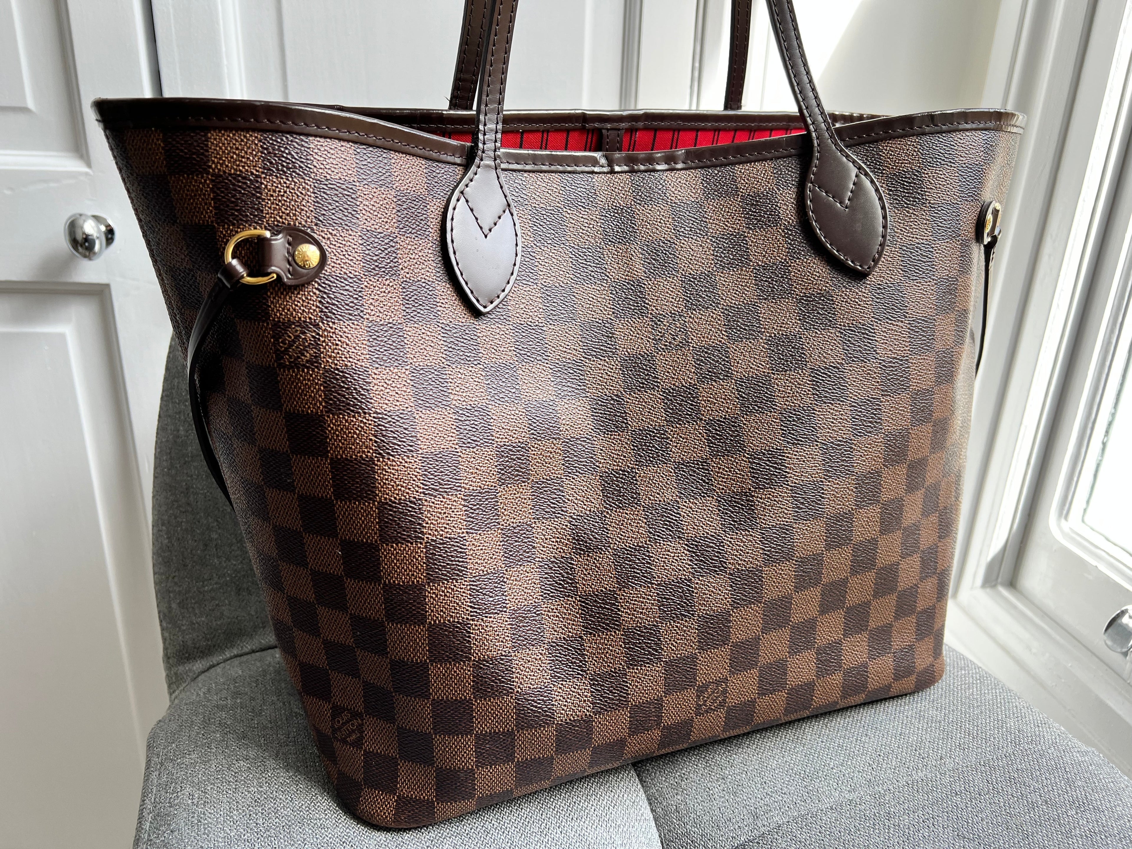 Louis Vuitton Neverfull MM Damier Ebene Cherry Interior (RRP £1,410)