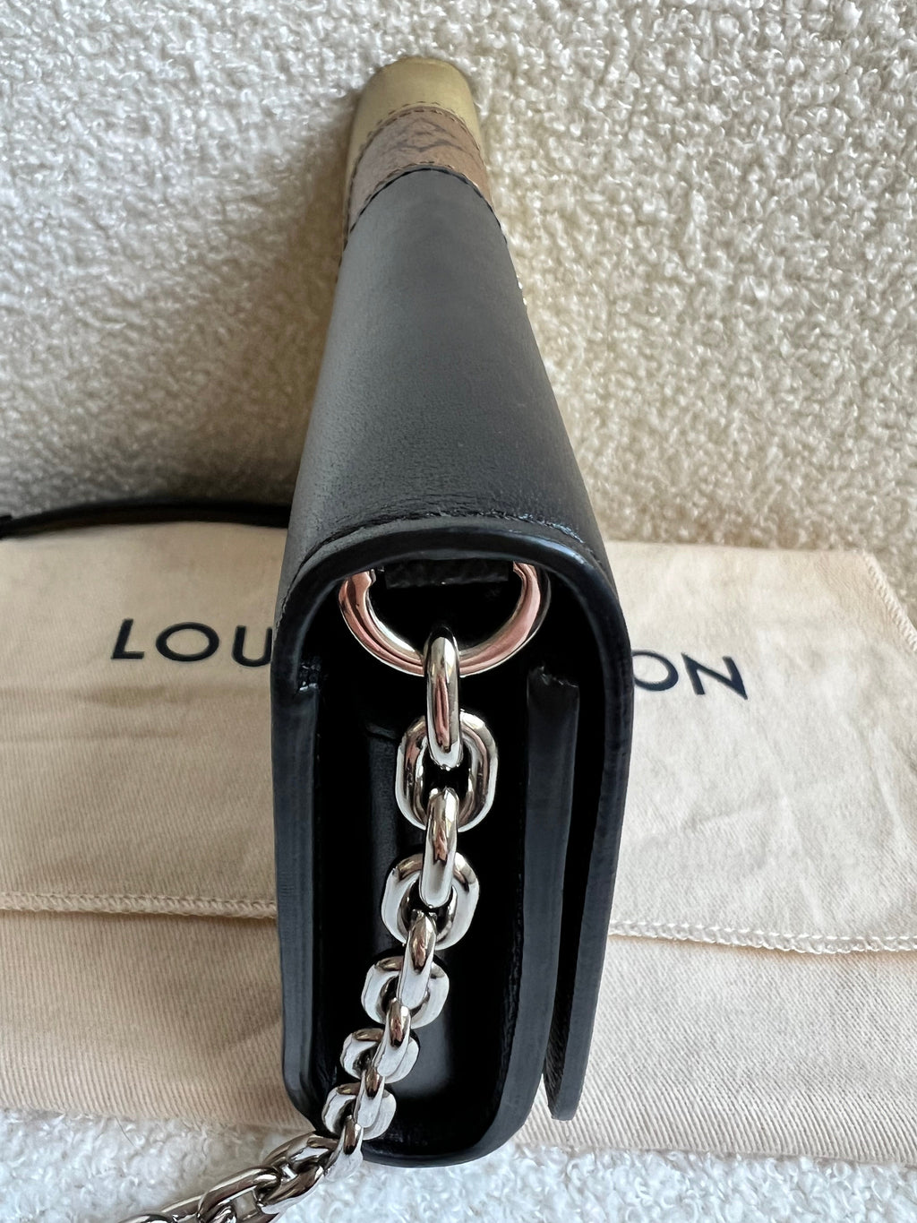 Louis Vuitton Reverse Monogram Studded Twist Chain Wallet