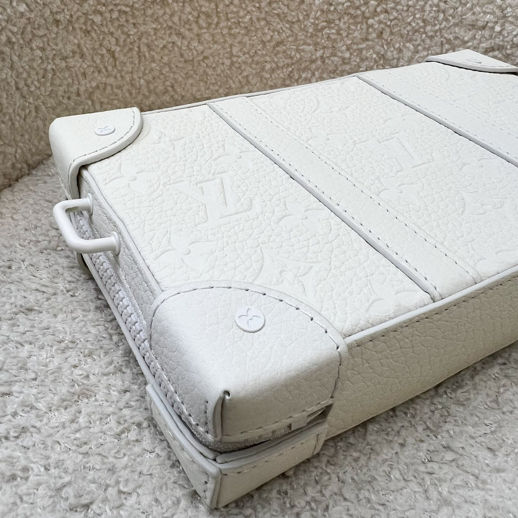 LV Soft Trunk Wallet with Graphic Print in Powder White Monogram and White HW