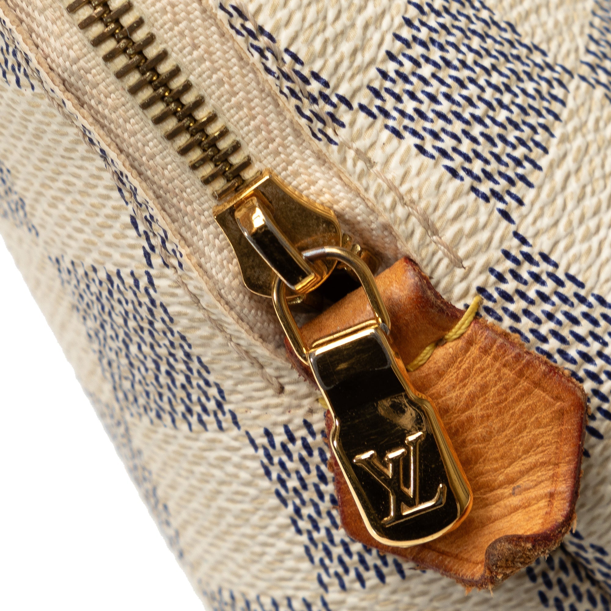 White Louis Vuitton Damier Azur Cosmetic Pouch