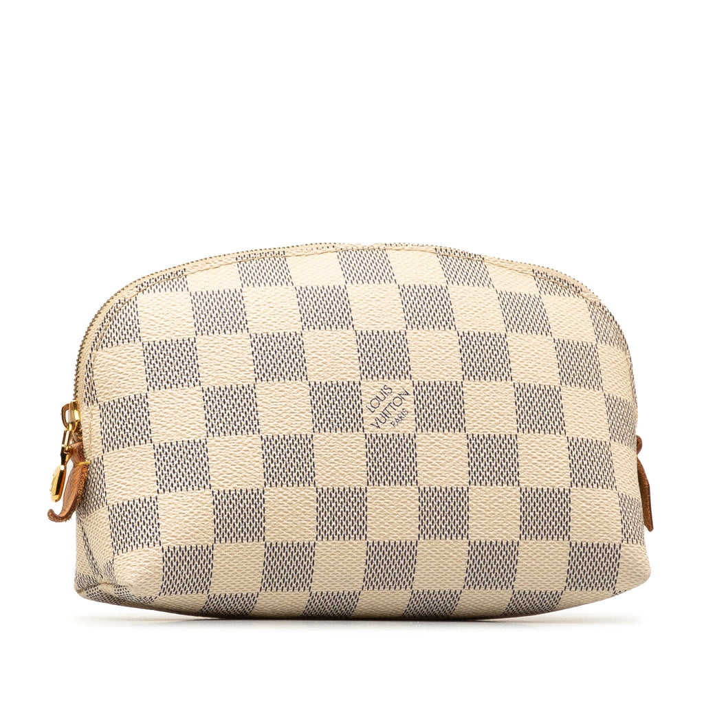 White Louis Vuitton Damier Azur Cosmetic Pouch
