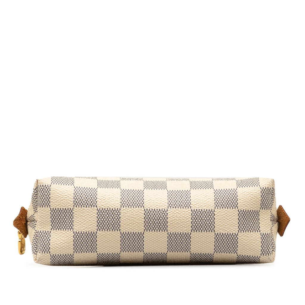 White Louis Vuitton Damier Azur Cosmetic Pouch