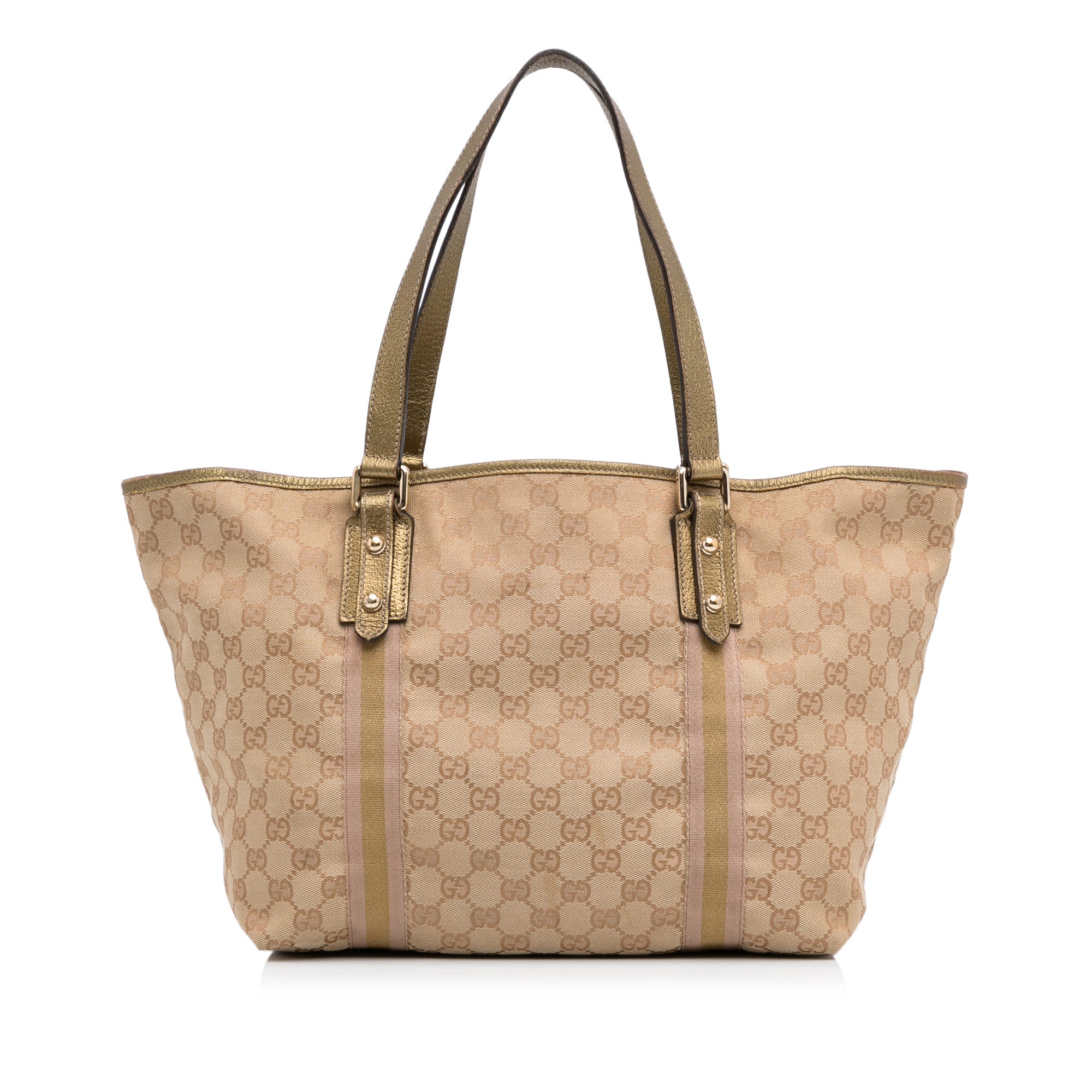 Tan Gucci GG Canvas Jolicoeur Tote