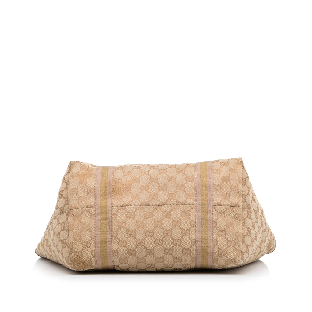 Tan Gucci GG Canvas Jolicoeur Tote