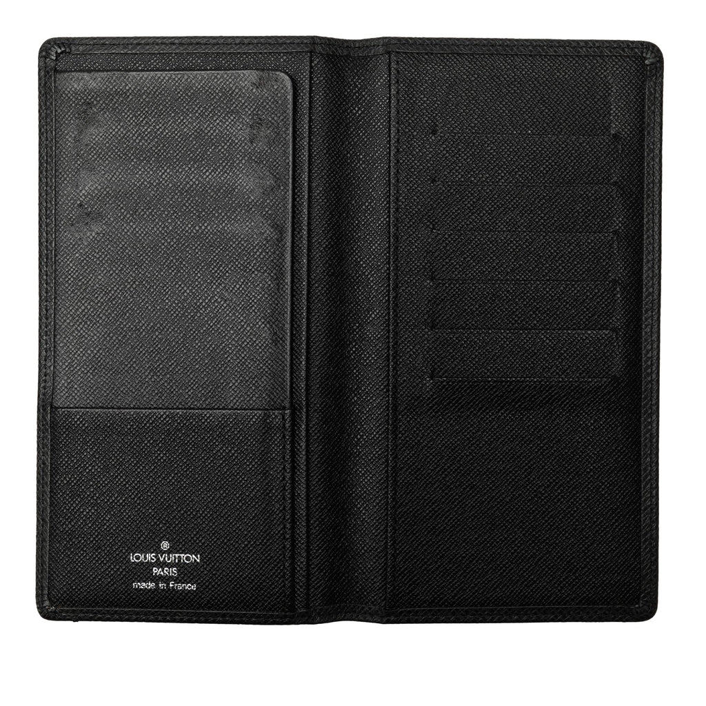Black Louis Vuitton Taiga Brazza Wallet
