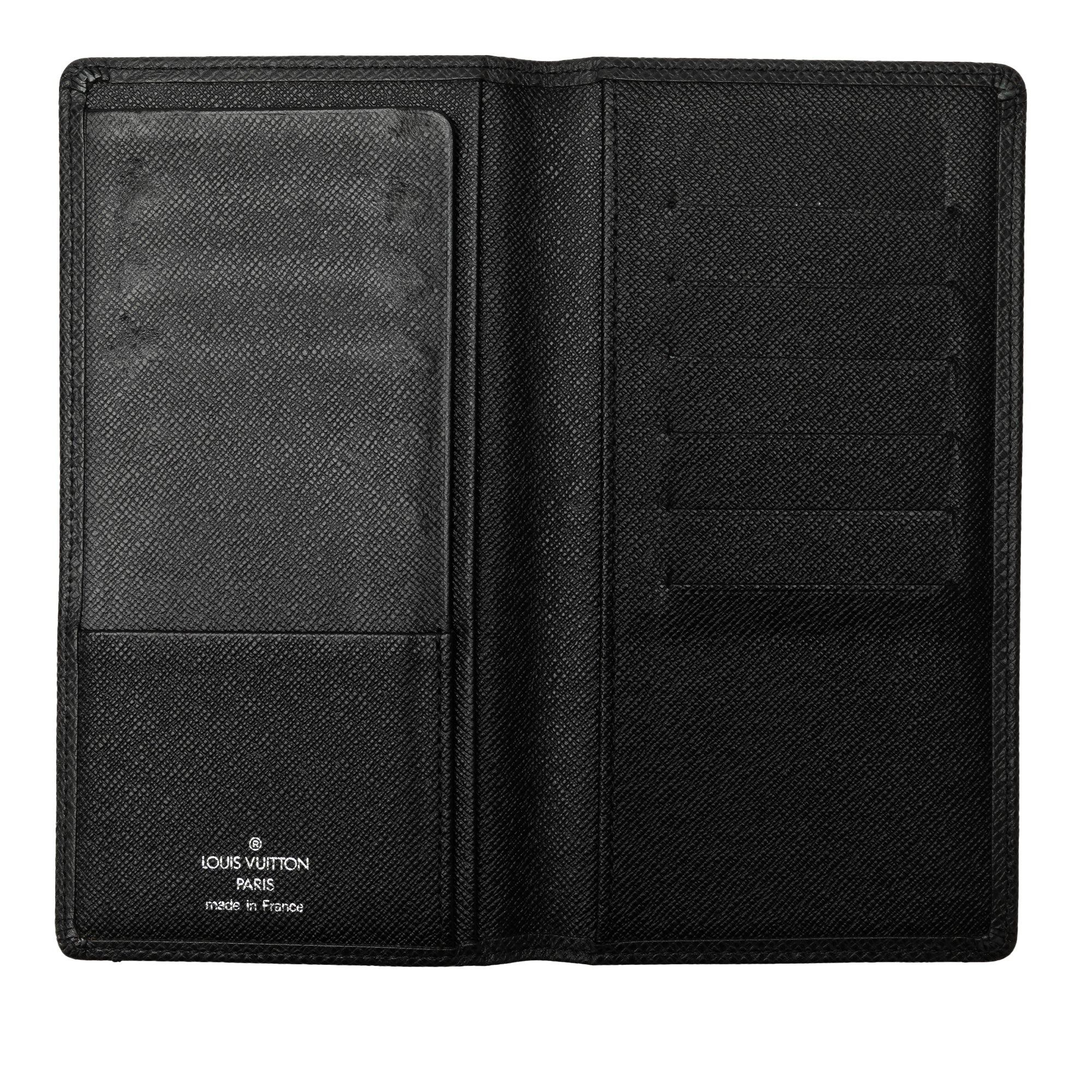 Black Louis Vuitton Taiga Brazza Wallet
