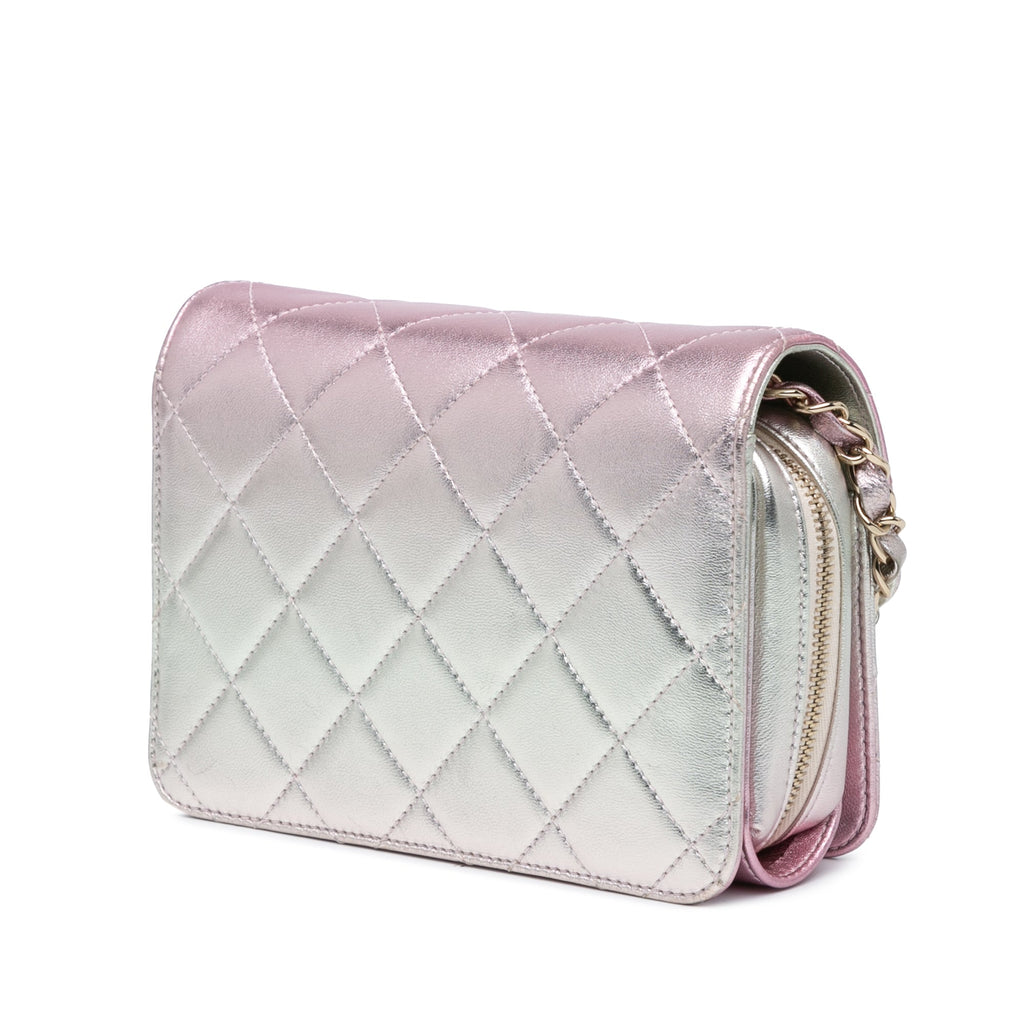 Chanel Mini Metallic Lambskin Like A Wallet Flap Bag