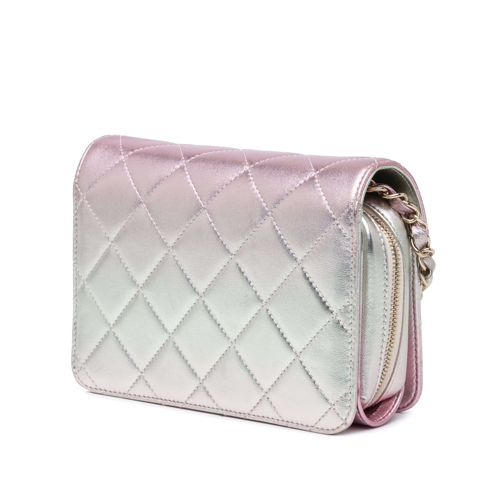 Chanel Mini Metallic Lambskin Like A Wallet Flap Bag