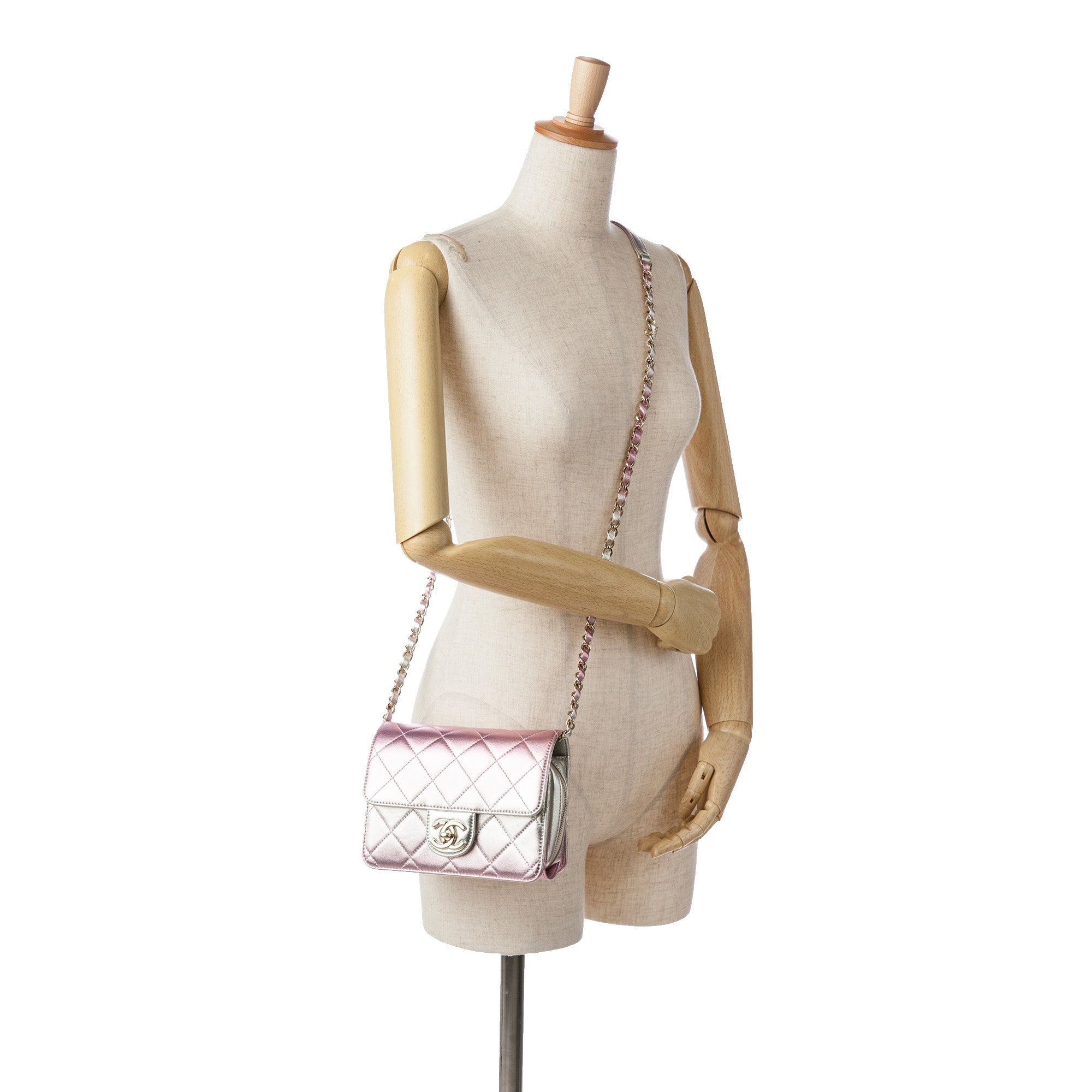 Chanel Mini Metallic Lambskin Like A Wallet Flap Bag