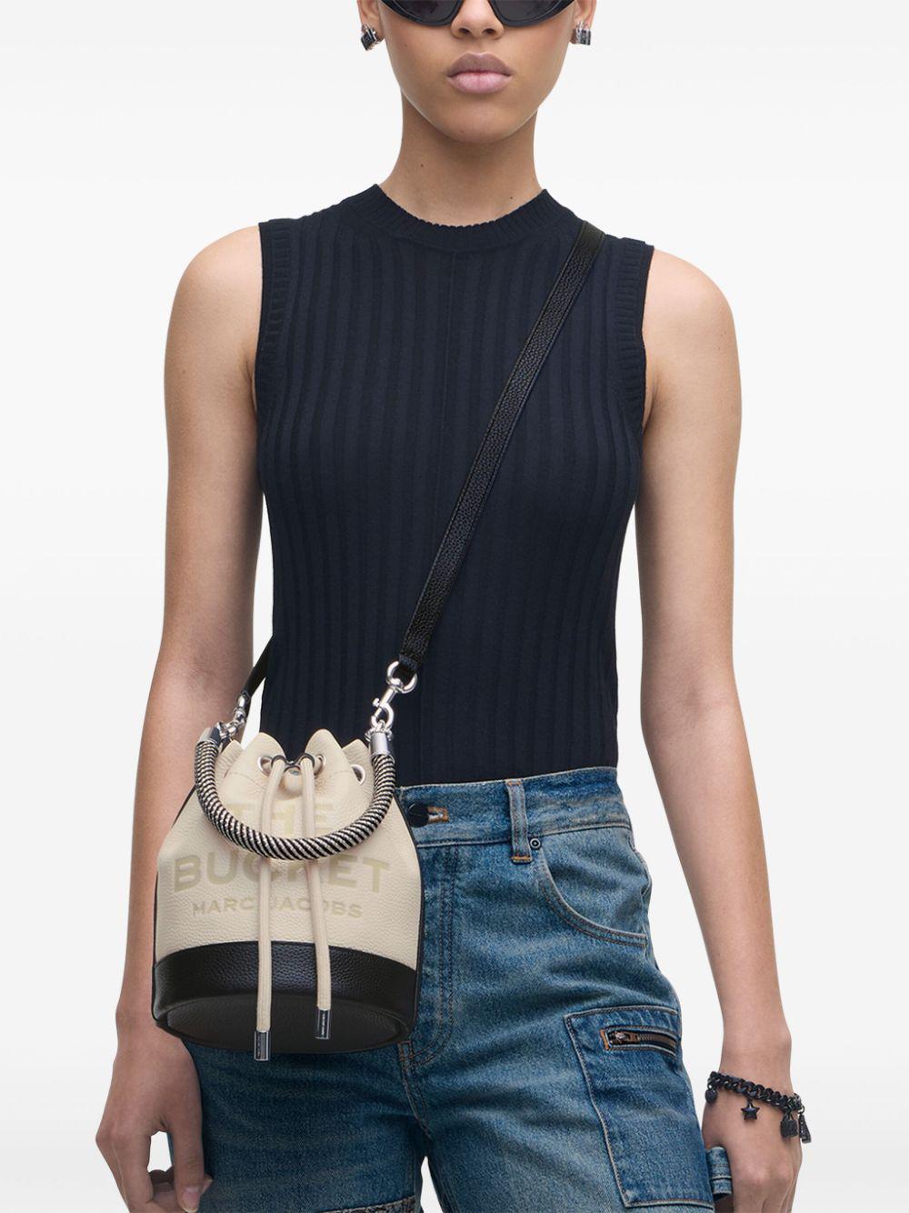 THE COLORBLOCK LEATHER BUCKET BAG