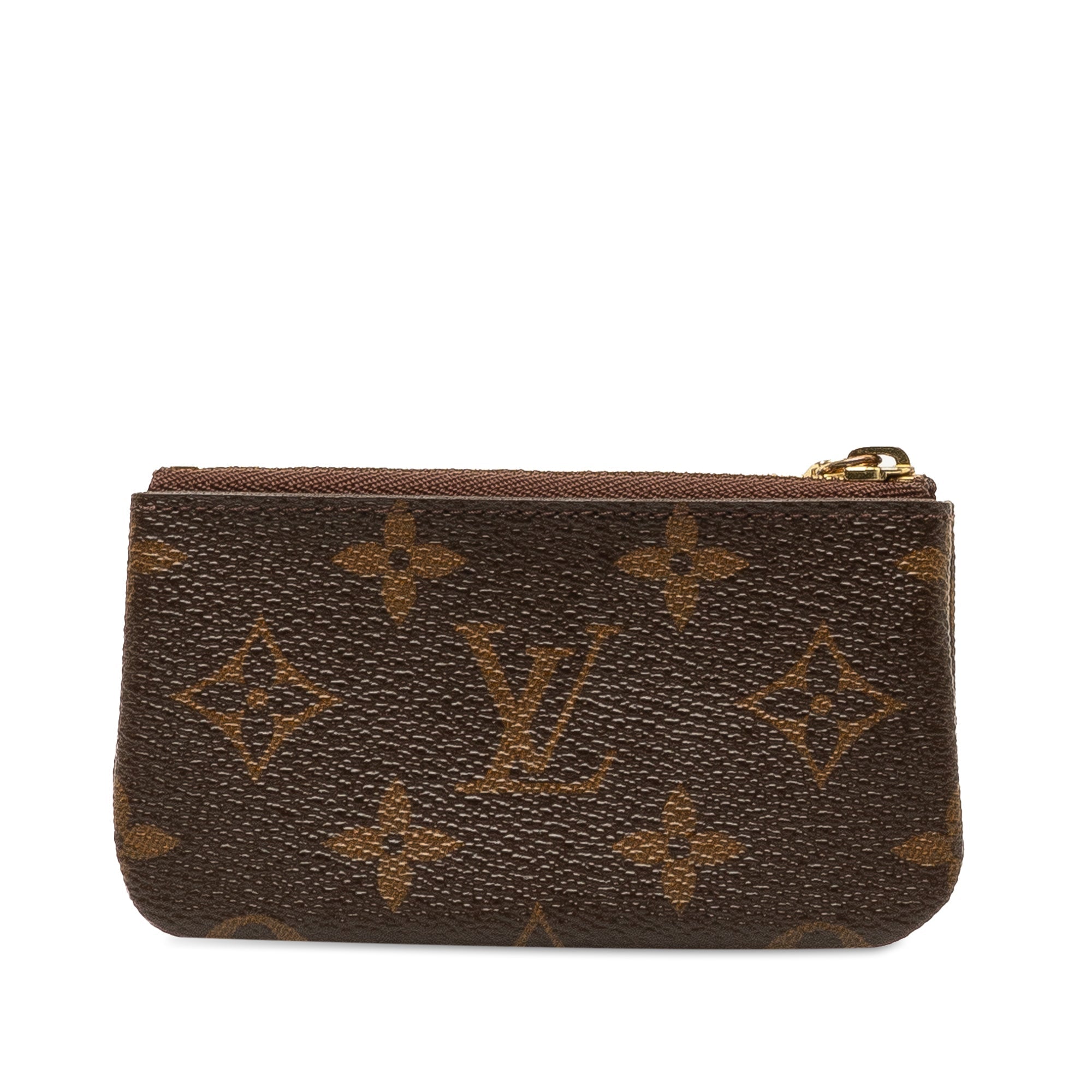 Brown Louis Vuitton Monogram Pochette Cles Coin Pouch