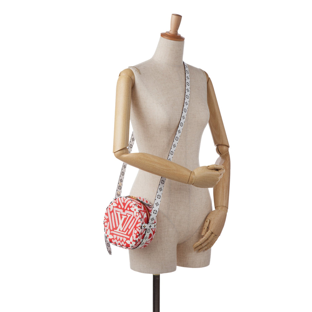 Red Louis Vuitton Monogram Giant Crafty Boite Chapeau Souple PM Crossbody Bag
