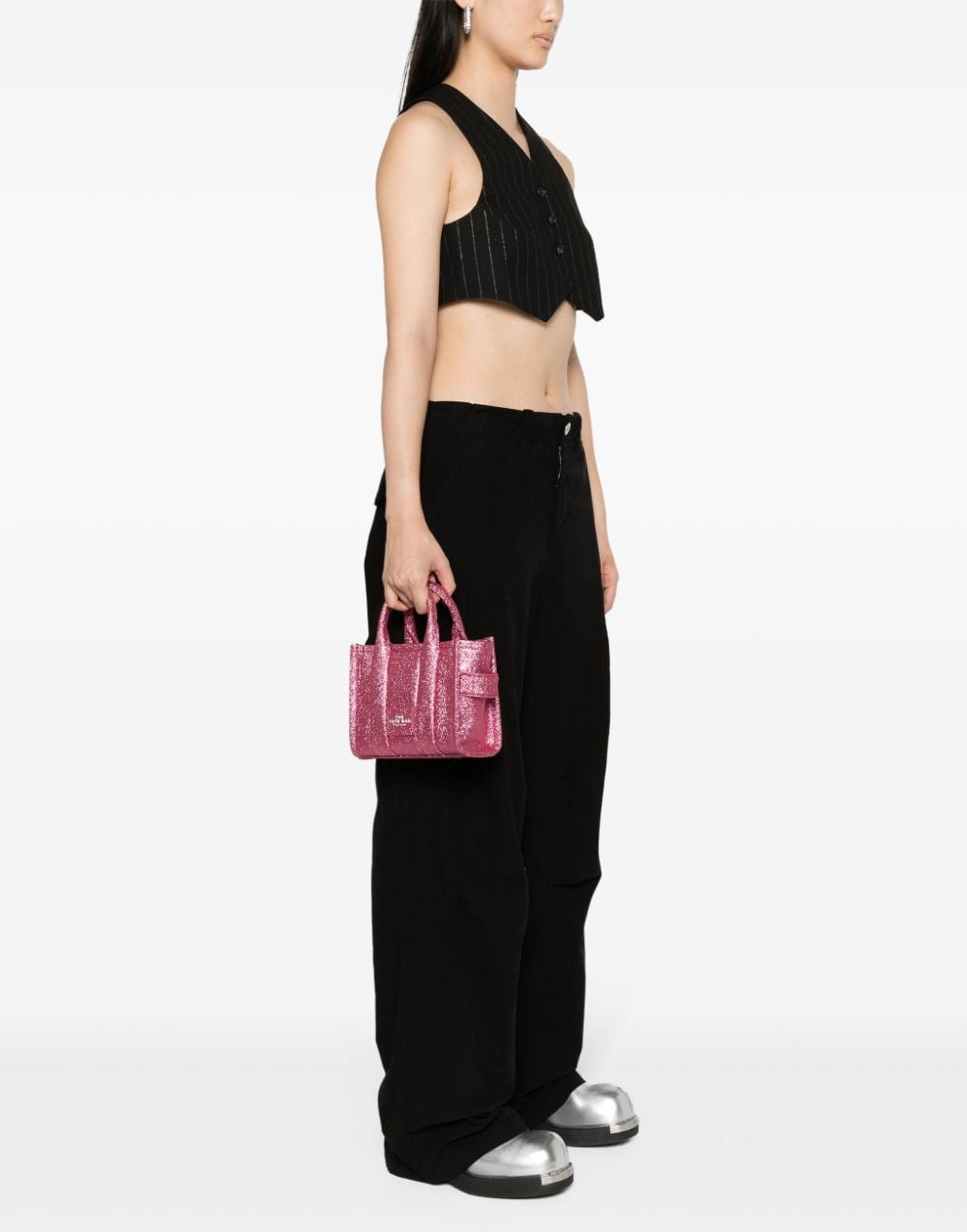 MARC JACOBS GALACTIC GLITTER MINI BAG - FUCHSIA