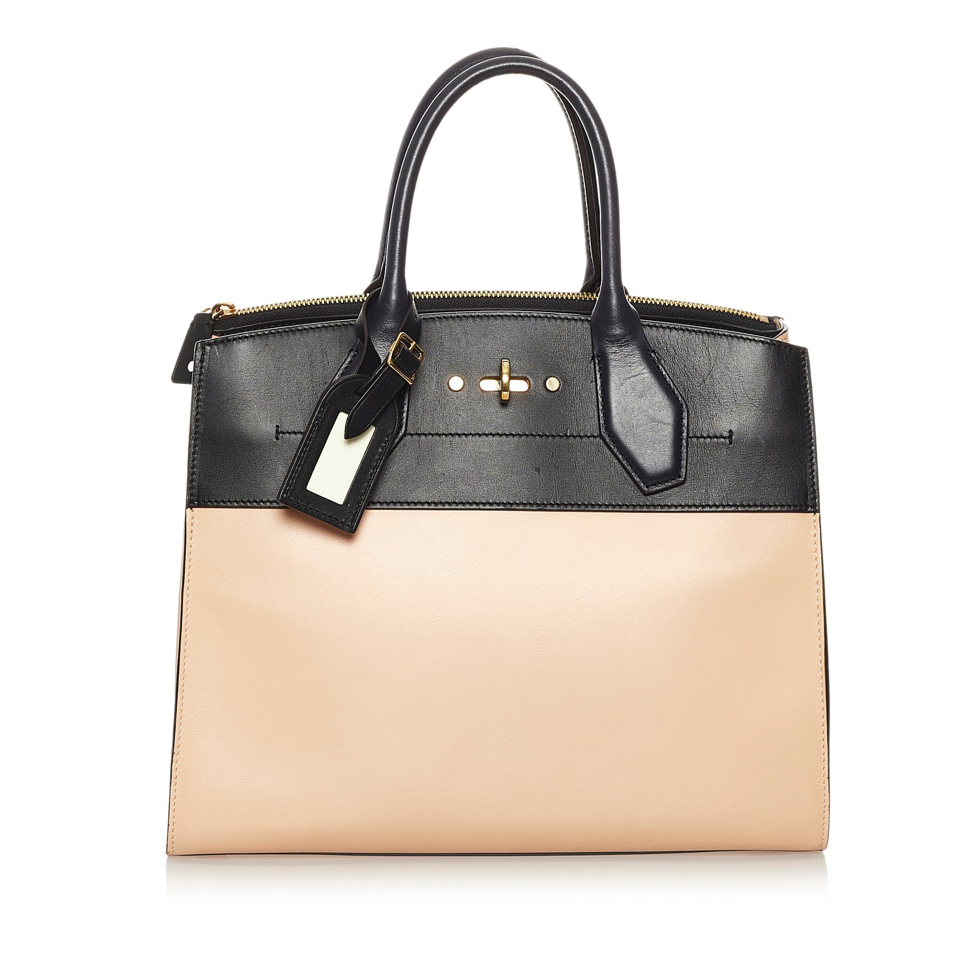 Tan Louis Vuitton City Steamer MM Satchel