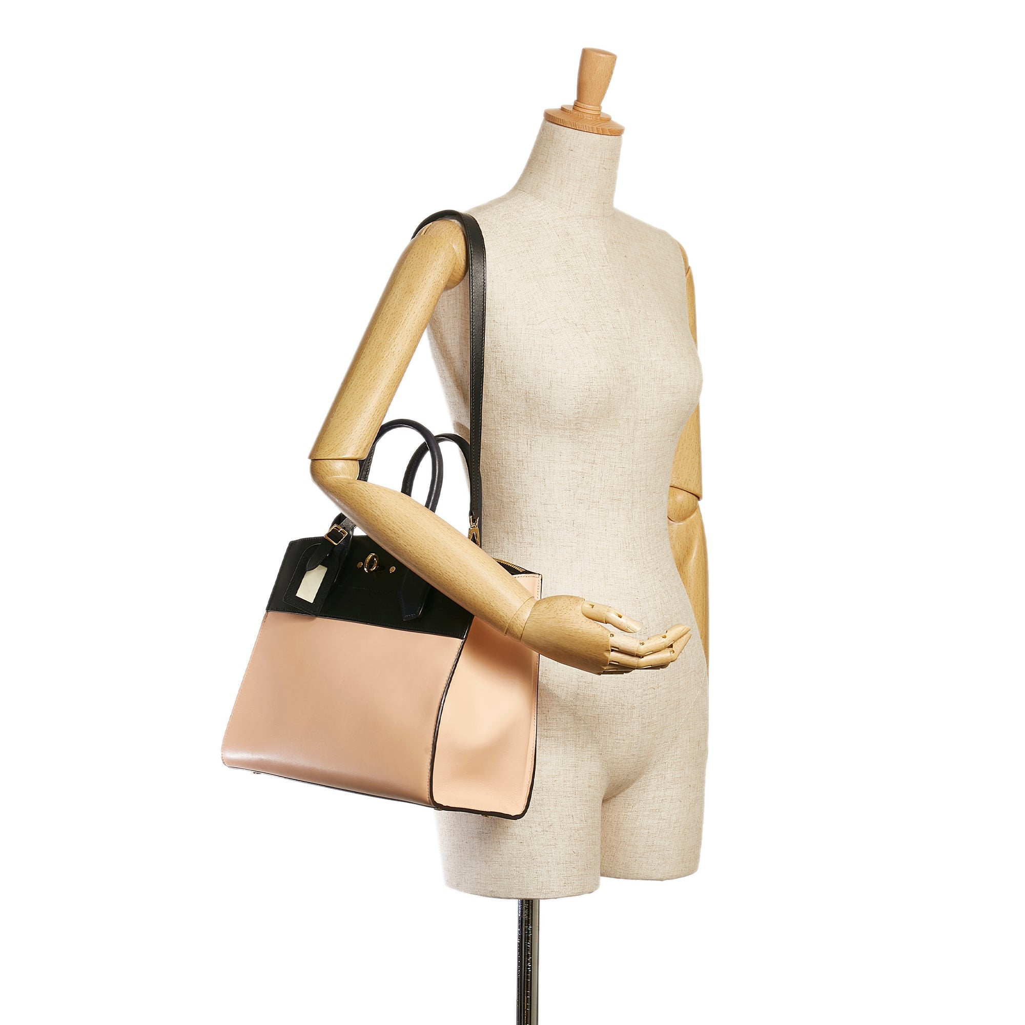 Tan Louis Vuitton City Steamer MM Satchel
