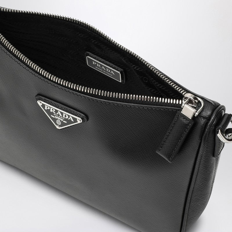 Prada Small Black Saffiano Shoulder Bag Men