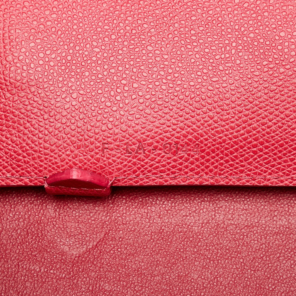 Red Celine Horizontal Cabas Leather Tote Bag