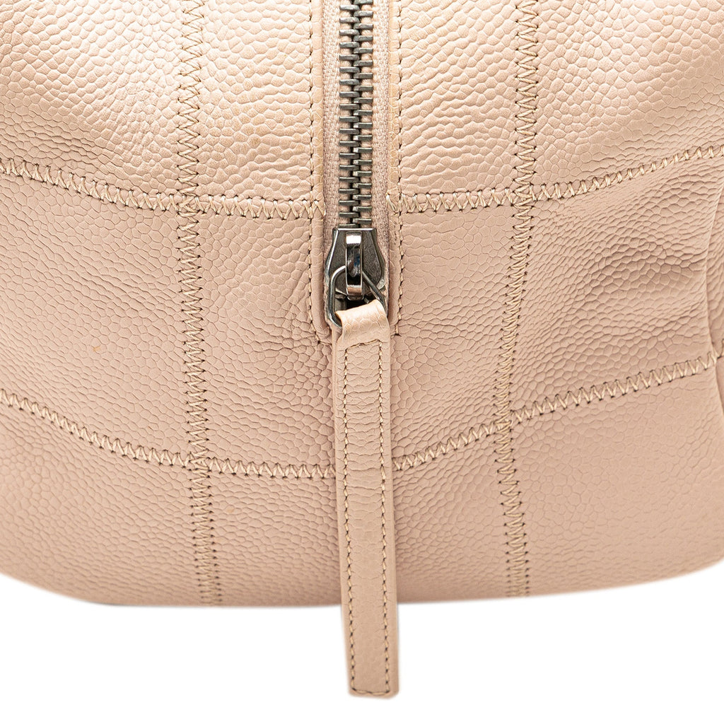 Chanel Small Choco Bar Caviar Lax Bowler Bag