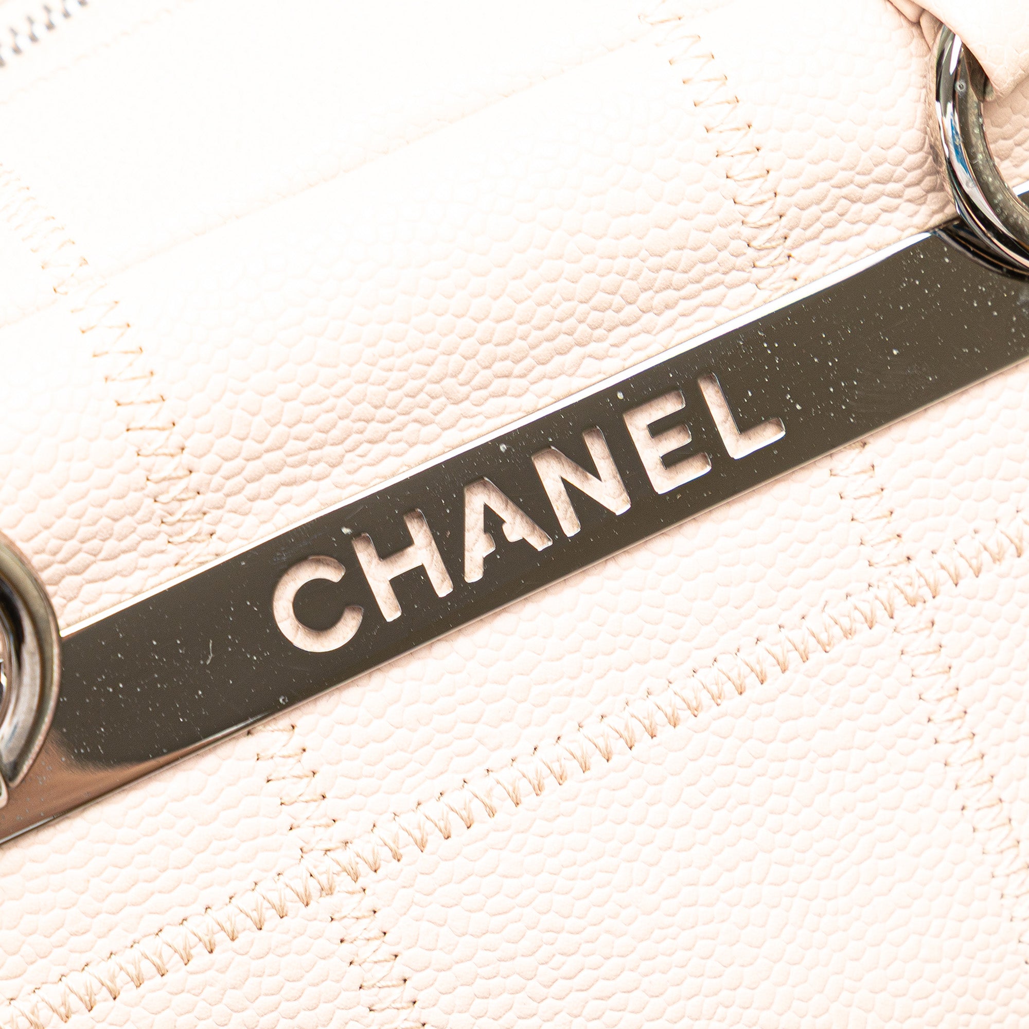 Chanel Small Choco Bar Caviar Lax Bowler Bag