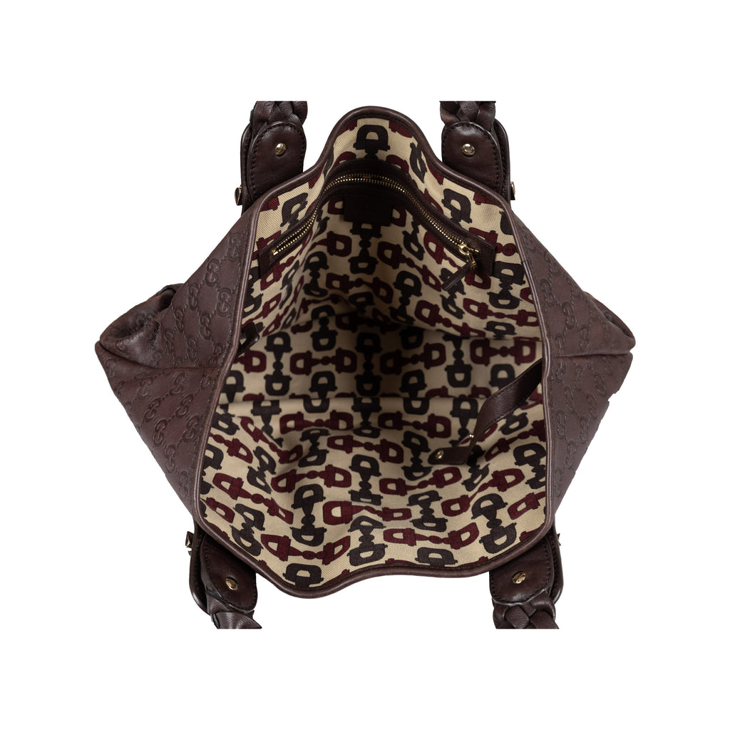 Gucci Guccissima Horsebit Pelham Shoulder Bag - '10s
