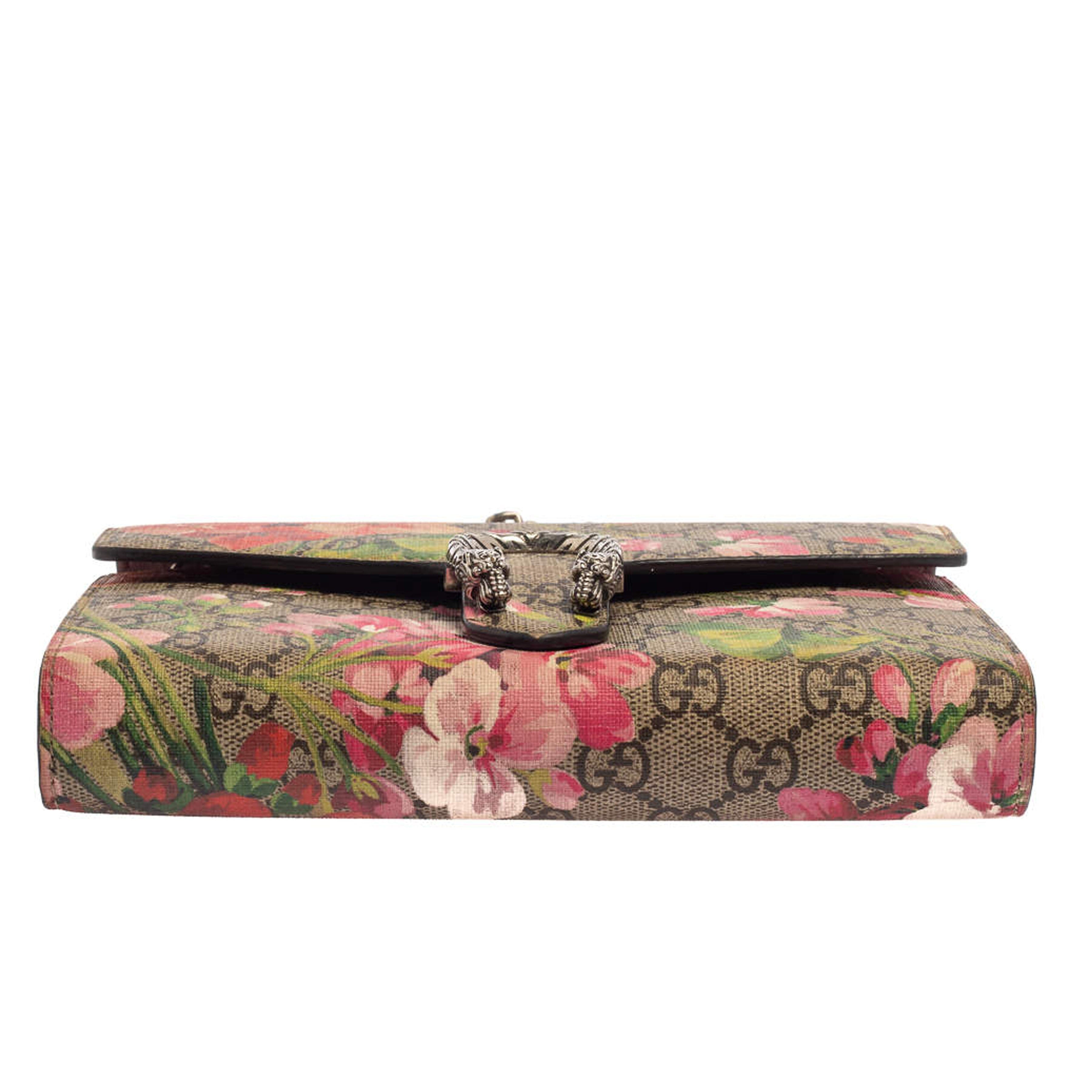 Multicolor GG Supreme Blooms Dionysus Wallet On Chain