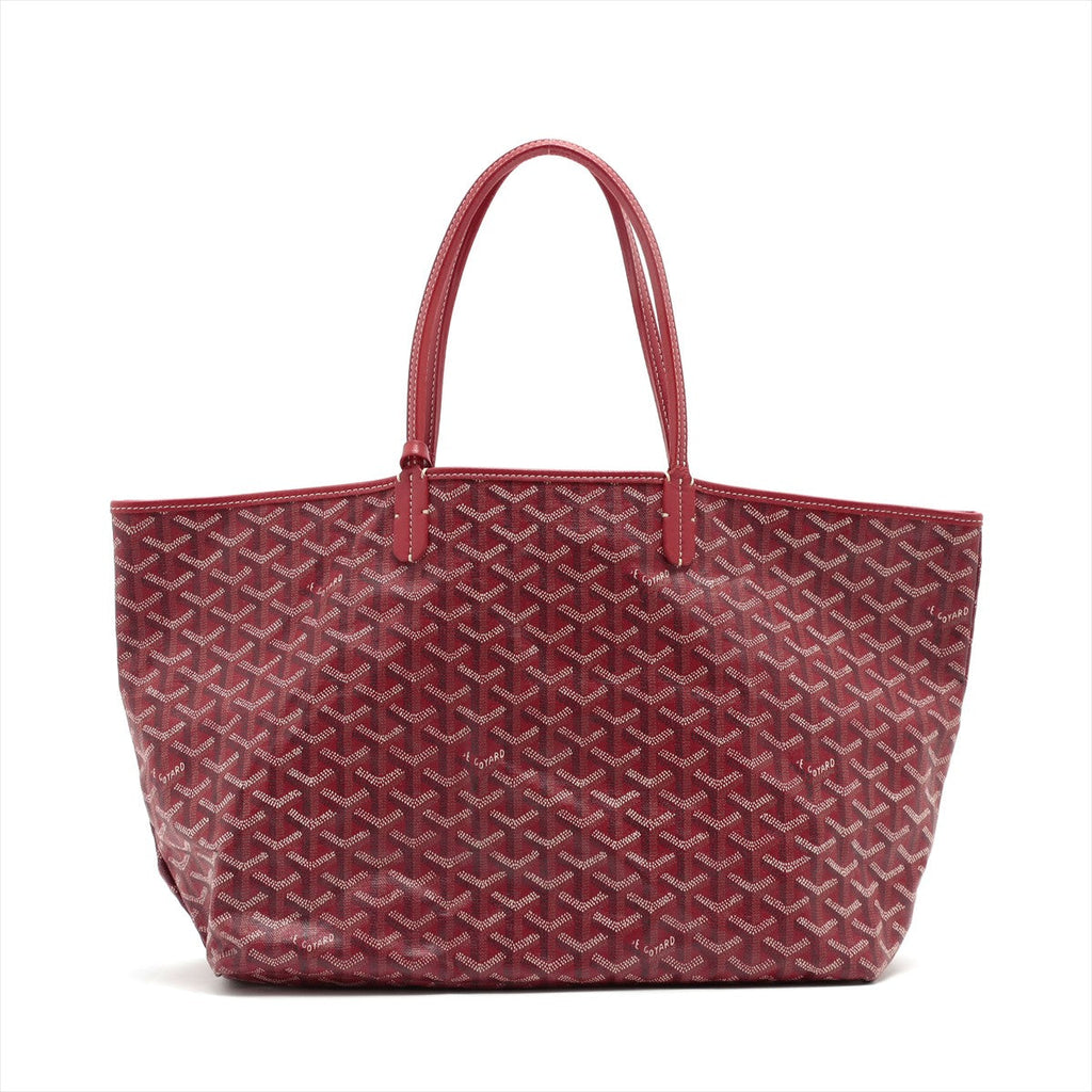 Goyard Saint Louis Goyardine Leather Tote Bag PM Red