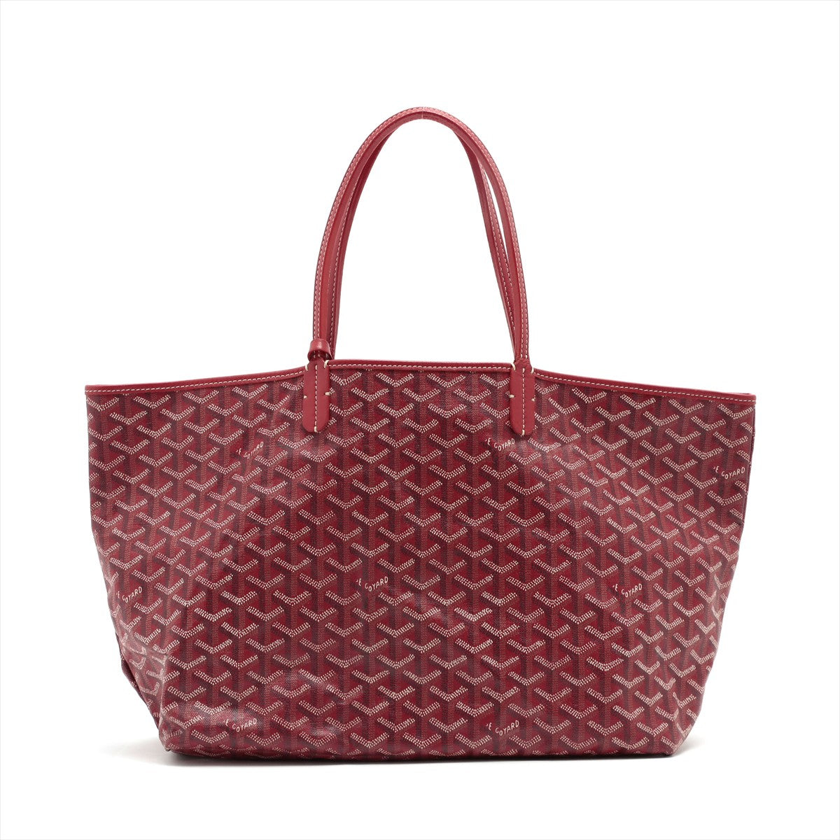 Goyard Saint Louis Goyardine Leather Tote Bag PM Red