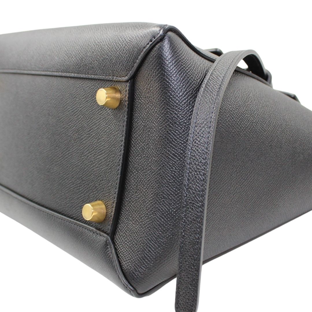 Celine Grained Calfskin Micro Belt Bag Black