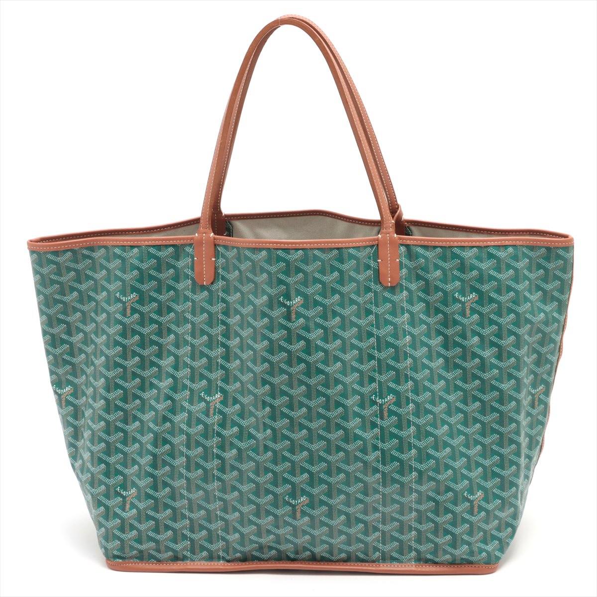 Goyard Goyardine Pertuis GM Reversible Tote Bag Green x Brown