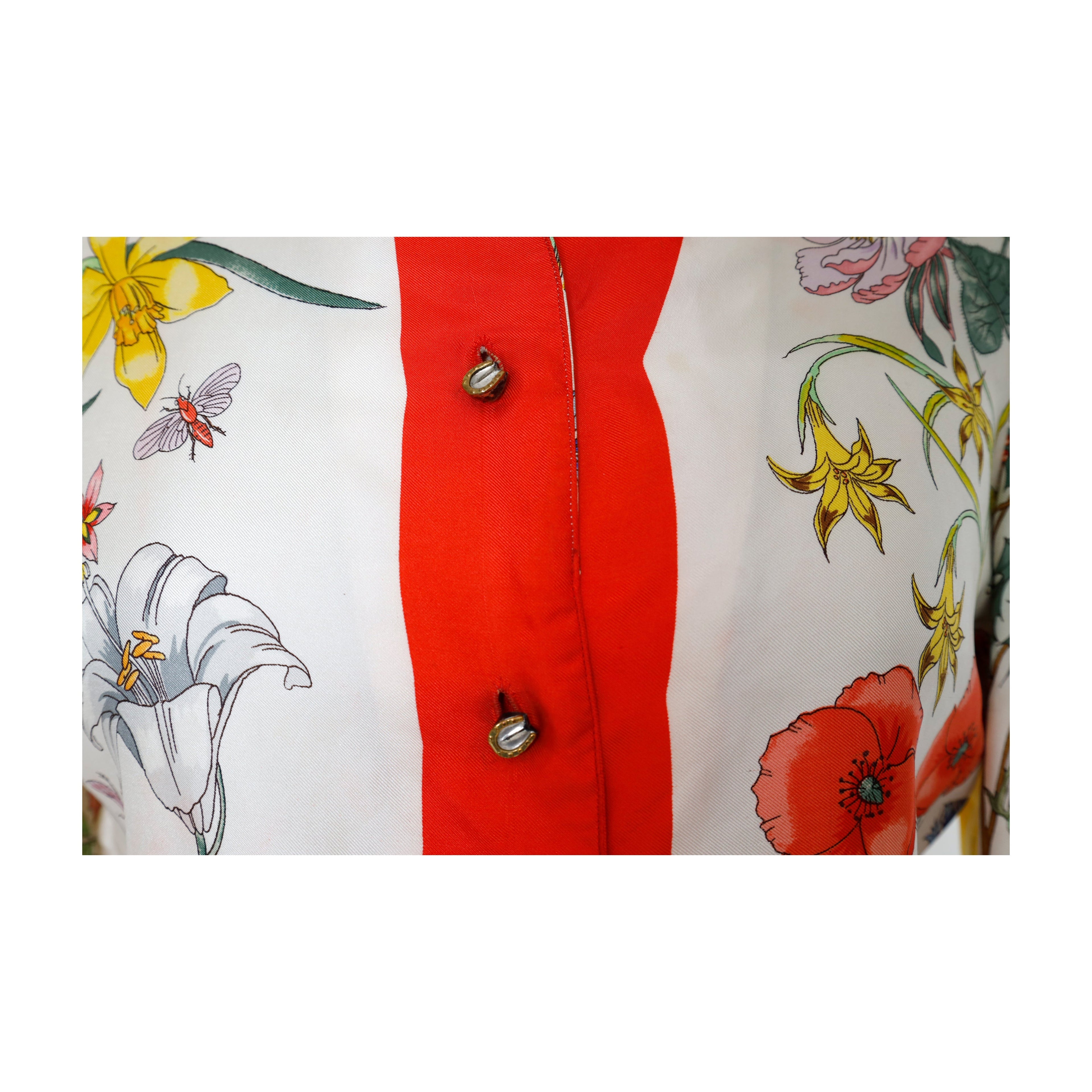 Gucci Vintage Flora Silk Shirt - '60s