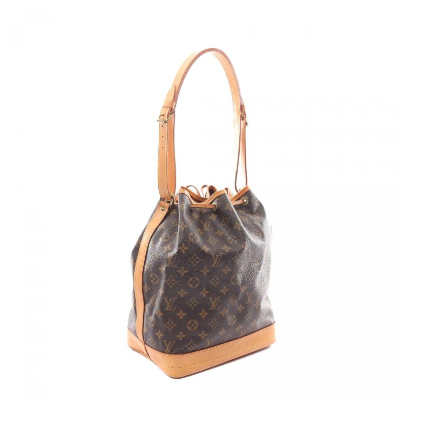 Louis Vuitton Noe Monogram Shoulder Bag PVC Leather Brown