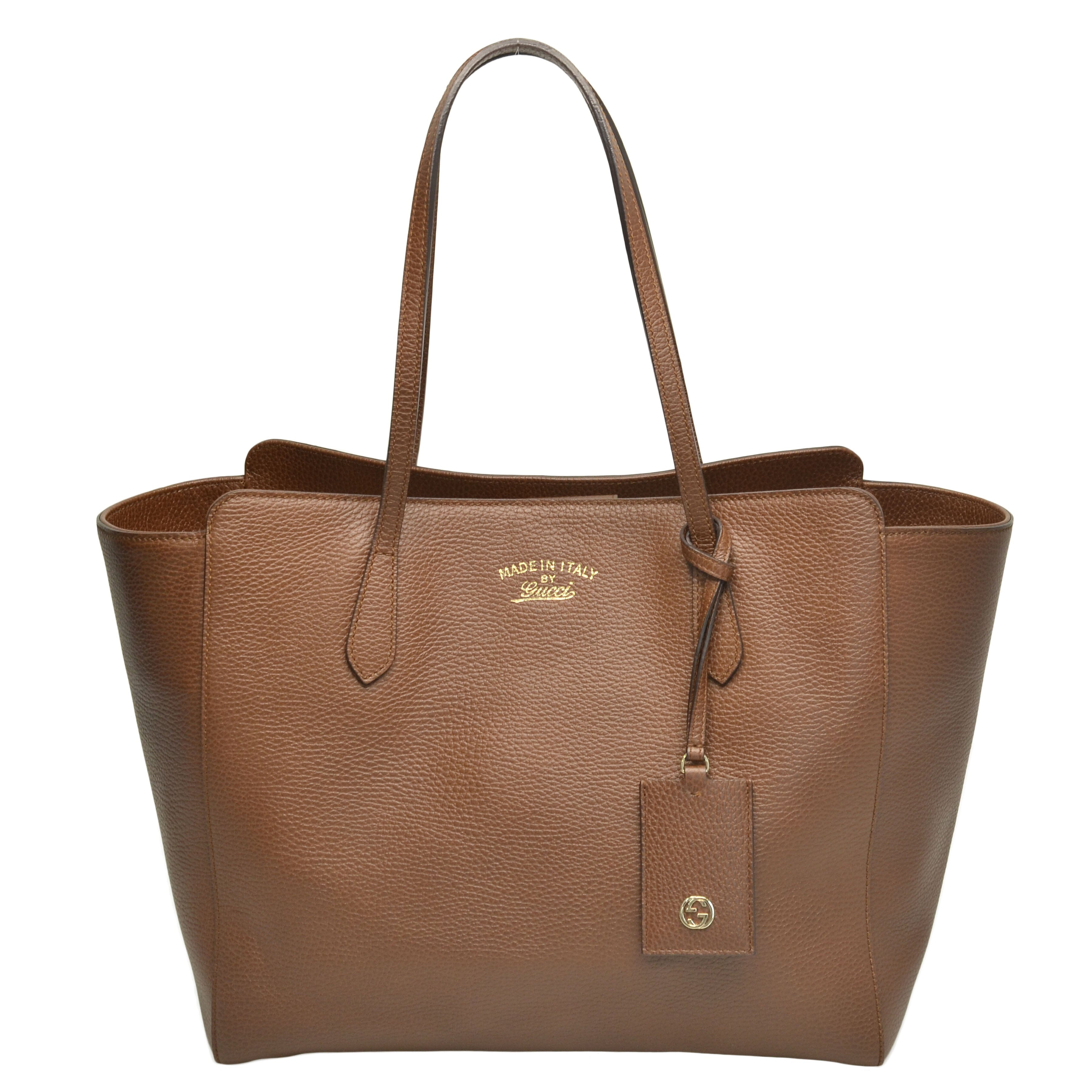 Brown Vintage Dollar Large Swing Shopper Tote Bag