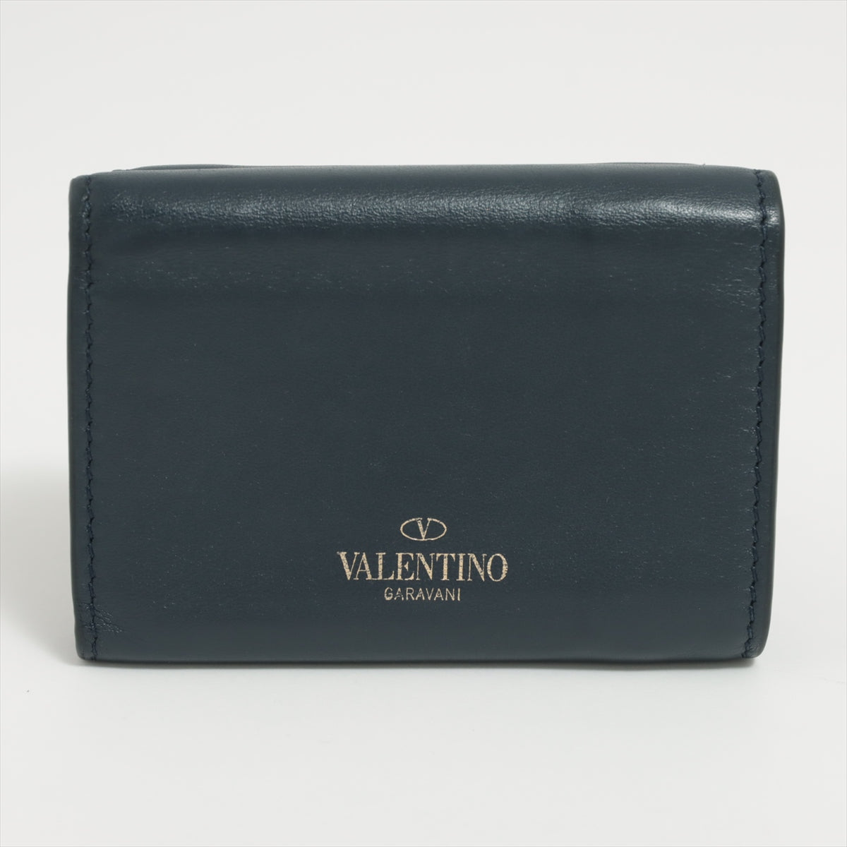 Valentino Leather Wallet Navy Blue