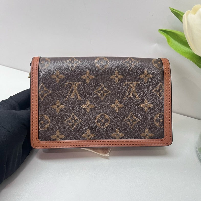 Louis Vuitton Dauphine Shoulder Bag Reverse Monogram Canvas Mini