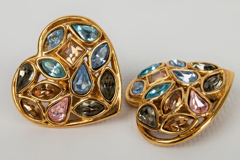 Boucles d'oreilles coeur Yves Saint Laurent