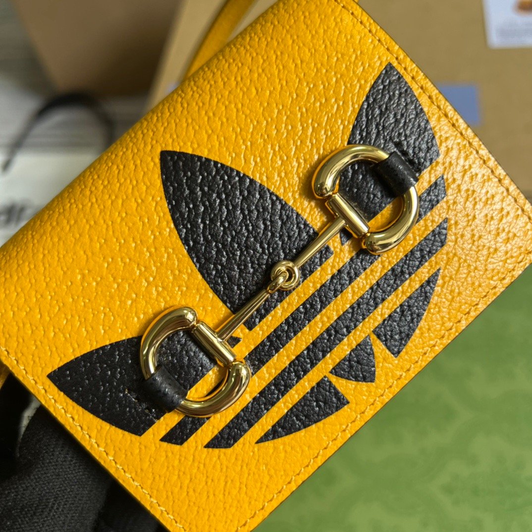 Glami x AGLAMIdas Card Case With Horsebit Yellow For Women, Women’s Bags 4.2in/11cm GlamiÃ¢â‚¬Å½ 702248 DJ24G 7673