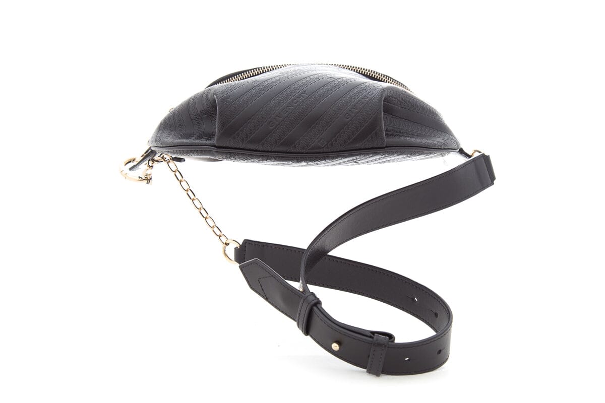 Givenchy Black Logo Embossed Belt Bag