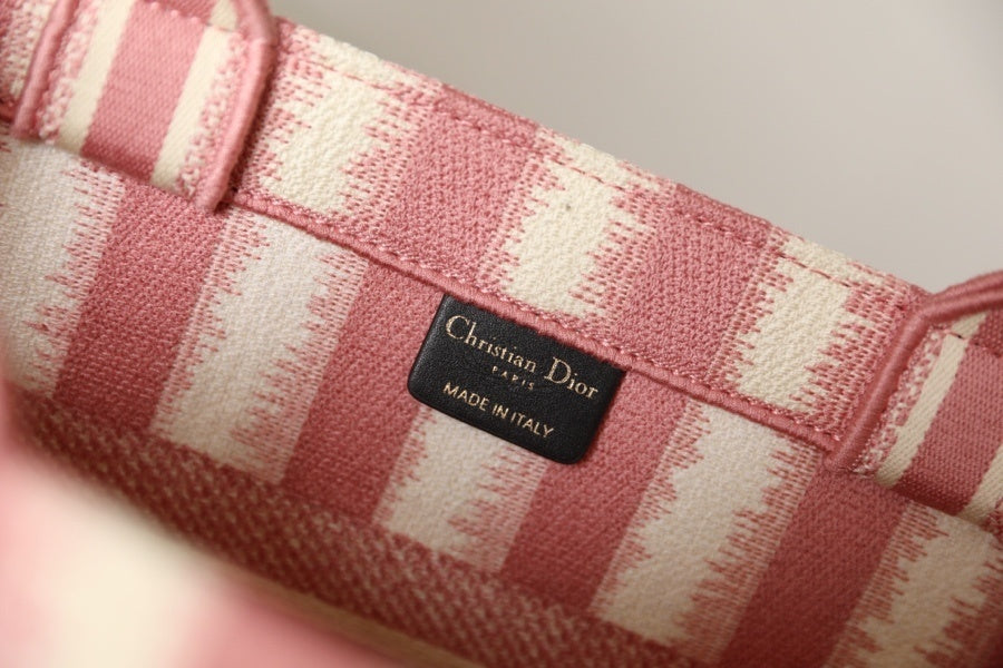 GLAMI MeGLAMIum Book Tote  Pink D-Stripes Embroidery For Women 36cm/16.5in CD