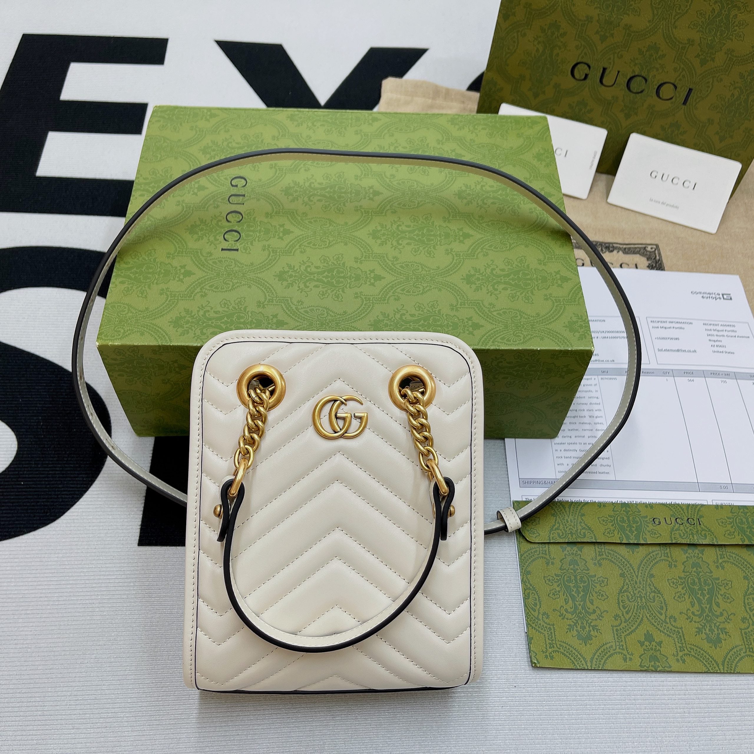Glami Marmont Matelasse Mini Bag White For Women, Women’s Bags 7.5in/19cm Glami Ã¢â‚¬Å½696123 DTDHT 9022