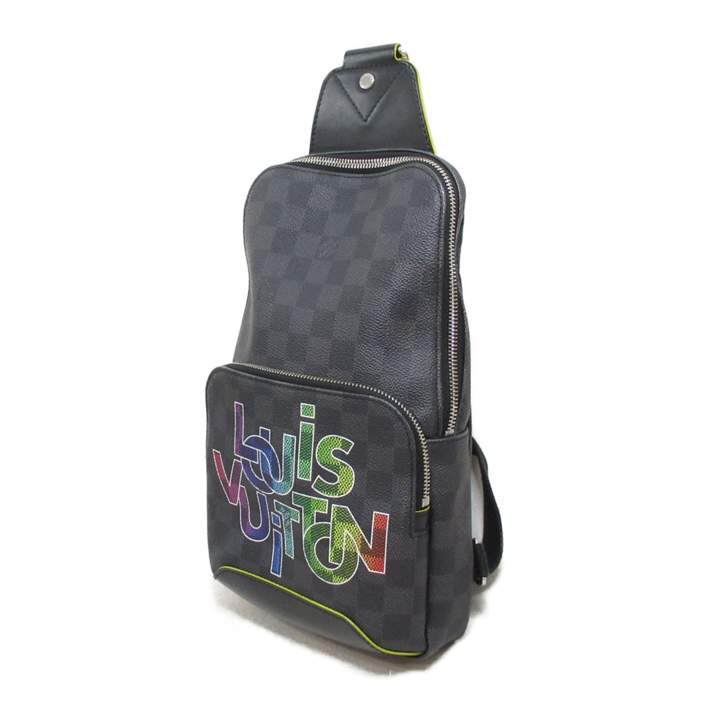 Louis Vuitton Louis Vuitton Stickers Avenue Sling Shoulder Bag Shoulder Bag PVC Coated Canvas Damier Graffit   Grey Rainbow N40273