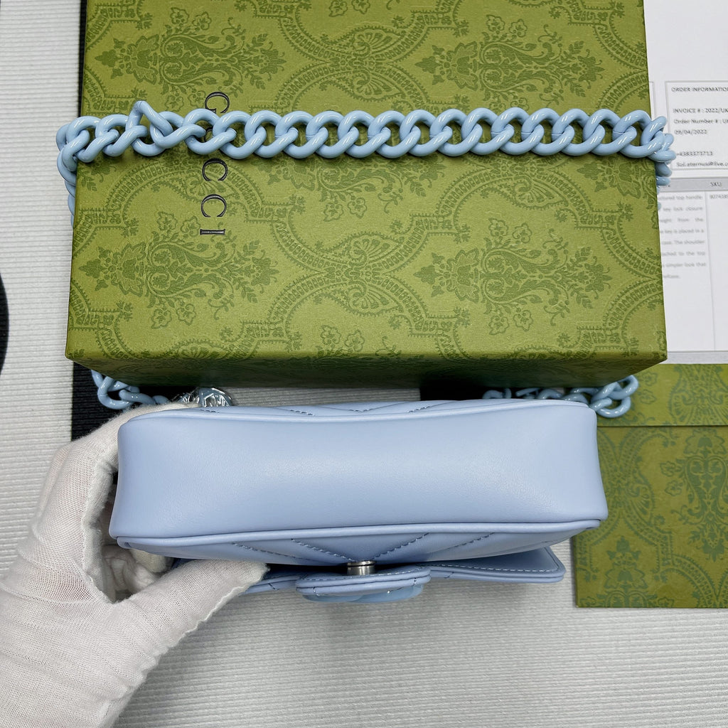 Glami Marmont Super Mini Bag Blue For Women, Women’s Bags 6.2in/17cm Glami