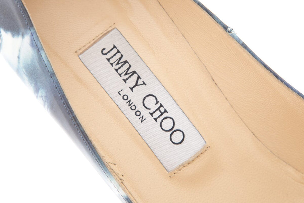 Jimmy Choo Blue & White Heels SZ 38.5