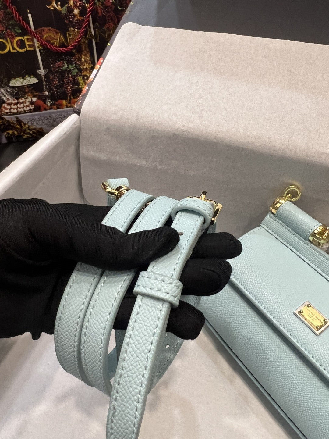 GLAMI Small Sicily Bag In Dauphine Azure For Women 7.5in/19cm GLAMI
