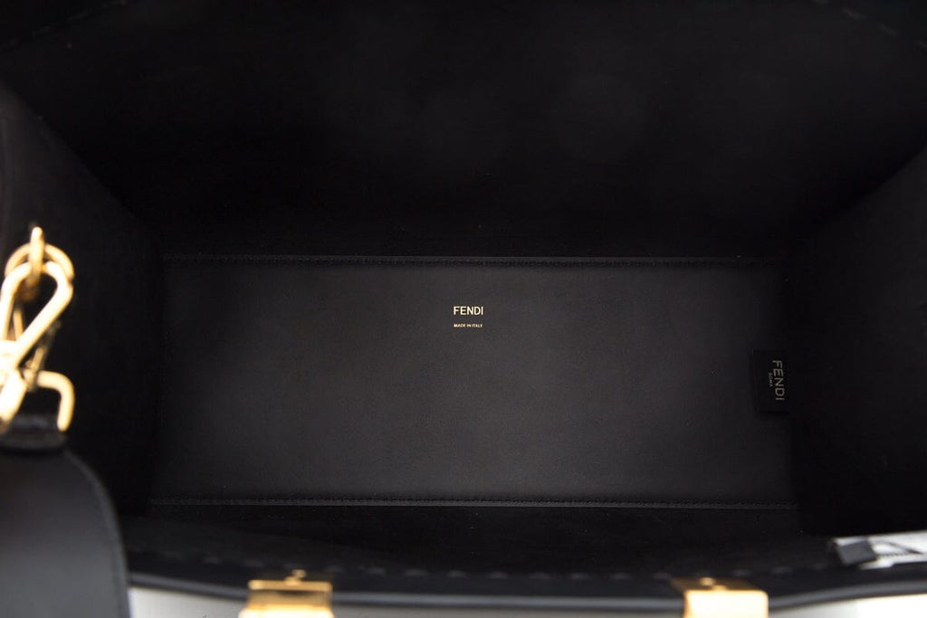 Fendi Black Leather Sunshine Shopper